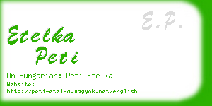 etelka peti business card